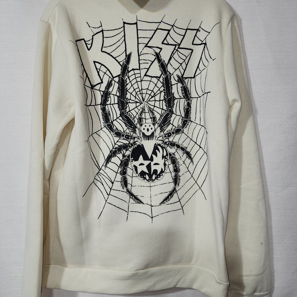 KISS spider white hoodie men's size Medium